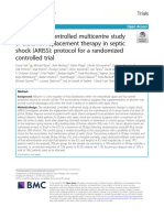 Randomized Controlled Multicentre Study of Albumin Replacement Therapy in Septic Shock (ARISS) : Protocol For A Randomized Controlled Trial