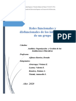 Roles funcionales y disfuncionales en grupos educativos