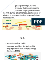 Second Language Acquisition