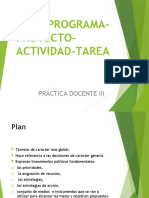 Plan - Programa - Proyecto - Actividad - Tarea