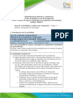 Guia de actividades y Rúbrica de evaluación - Unidad 2 - Etapa 3 - Análisis y propuesta de tecnología