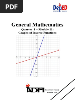 General Mathematics: Quarter 1 - Module 11: Graphs of Inverse Functions