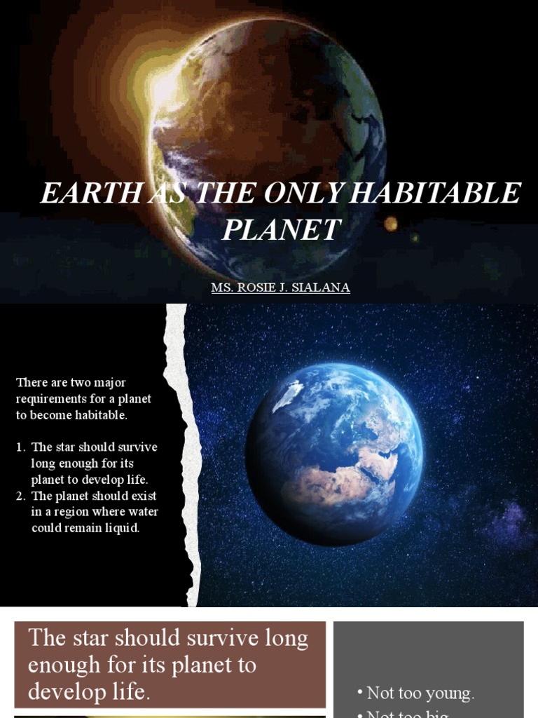 essay about earth is the only habitable planet
