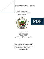 Maintaining Presidential Power: Arranged To Fulfill The Task Lecturer: Suramto, Amd.,S.Pd.,M.Pd. Course: English I