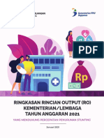 Ringkasan Rincian Output (RO) Kementerian) Lembaga TA. 2021 Yg Mendukung Percepatan Penurunan Stunting