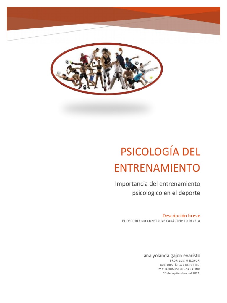 La Importancia Del Entrenamiento Psicológico en El Deporte | PDF ...