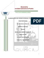 Benemérita Universidad Autónoma de Puebla: "Elaboración de Una Cerveza Artesanal Con Jugo de Tuna"