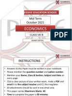 Class 8 Mid Term Economics 2021