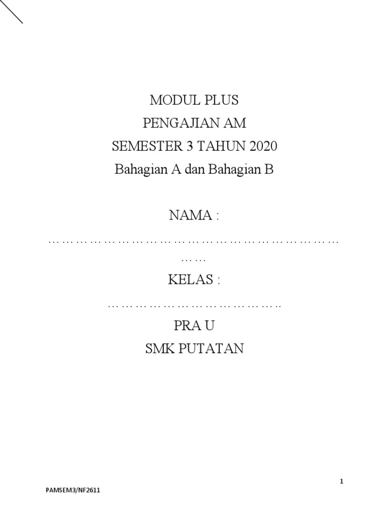Modul Plus Sem 3 Bhgn a&b  PDF