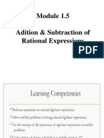 5 Addition and Subtraction of Rational Expressions