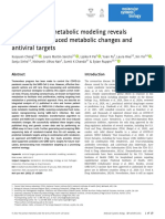 Genome-Scale Metabolic Modeling Reveals Sars-Cov-2-Induced Metabolic Changes and Antiviral Targets