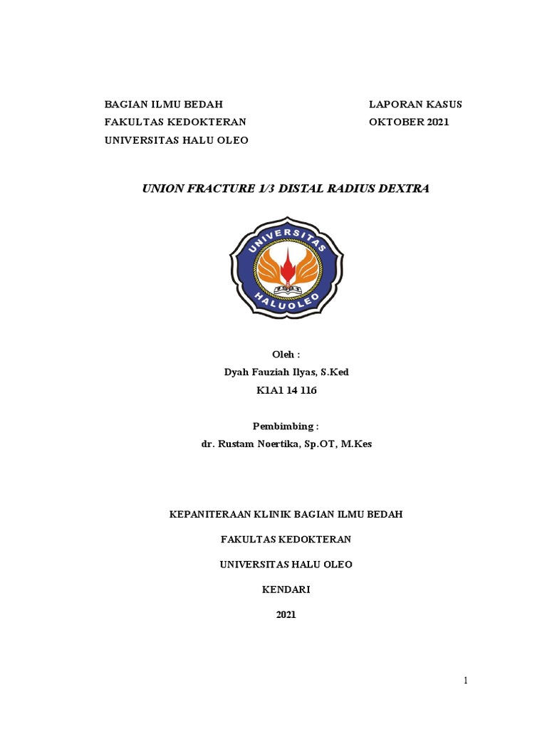 Laporan Kasus Fraktur Radius Dextra | PDF