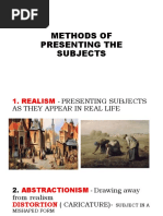 Methods of Presenting The Subjects