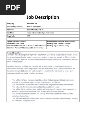 Freelance Business Development Executive JD