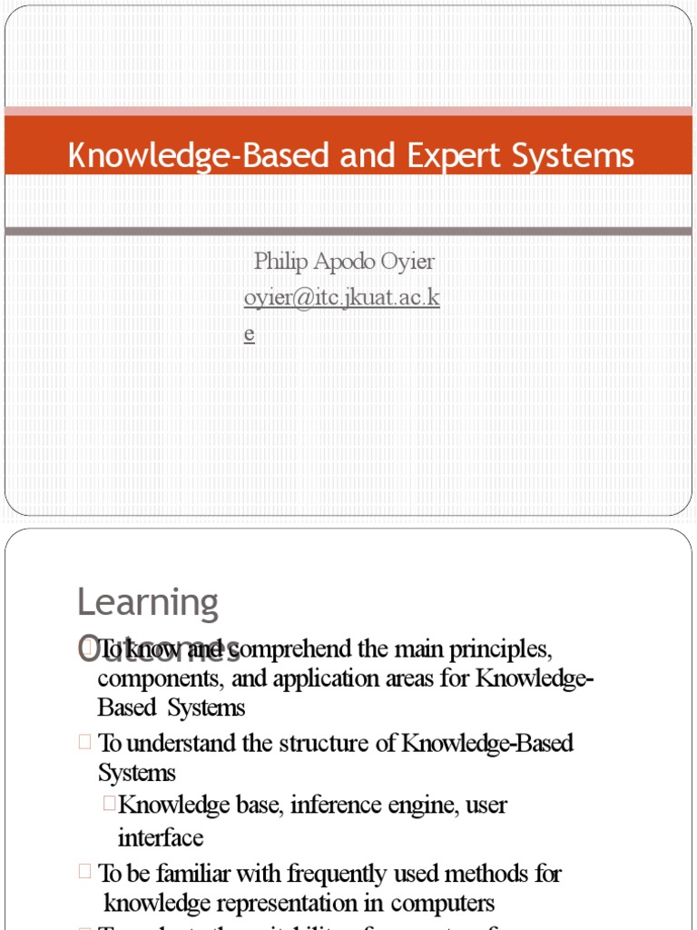 Lecture 5 Knowledge And Expert Systems Pdf Artificial