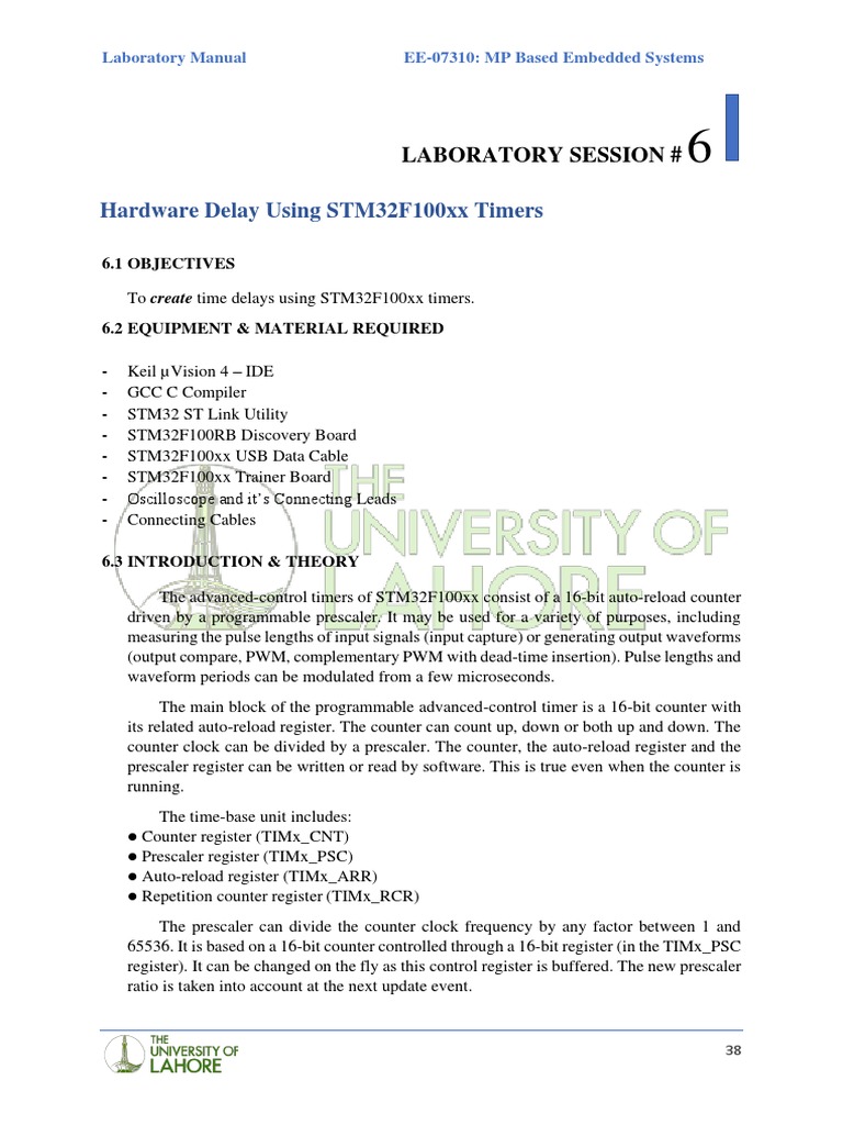 MPBES Lab 6 PDF Timer Computer Science