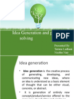 Idea Generation and Problem Solving