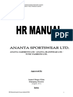 HR Manual - ANANTA GARMENTS LTD