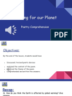 Caring For Our Planet: Poetry Comprehension