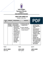 Department of Education: Weekly Home Learning Plan