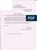 1 N E, F e I e ' F L, ,: Offic Memorandum Sub: Issue of Pensioners' Identit Card To Pensioners Revised Format