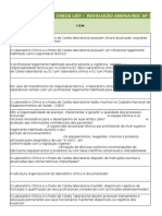 Checklist Anvisa RDC 302 Laboratórios