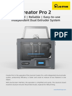 Creator Pro 2: Advanced Reliable Easy-To-Use Independent Dual Extruder System