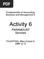 Activity 6: Paramount Services