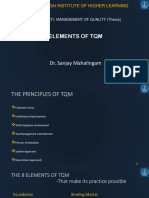 Elements of TQM: Dr. Sanjay Mahalingam