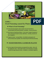 Food Poisoning Caused by Plants: Topic