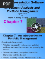 Investment Analysis and Portfolio Management: Frank K. Reilly & Keith C. Brown