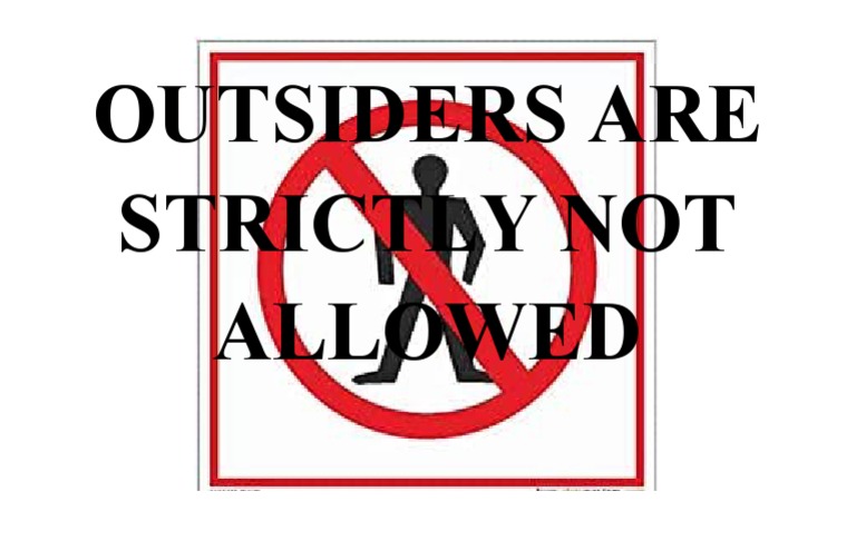 Outsiders Are Strictly Not Allowed PDF
