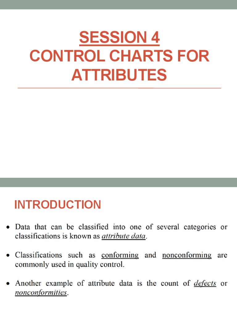 Control Charts for Attributes Guide | PDF | Technology & Engineering