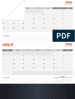 2 1169 Calendar 2022 July 16 - 9