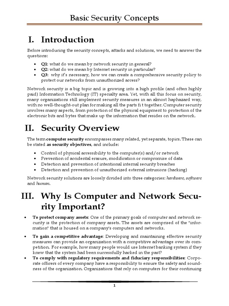 Essential Network Security Concepts | PDF | Information Security ...