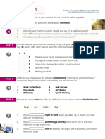 Preview Activity 1: How 9 Billionaires Start Their Morning (B1 - B2)