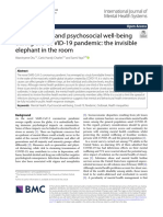 Mental Health and Psychosocial Well-Being During The COVID-19 Pandemic: The Invisible Elephant in The Room