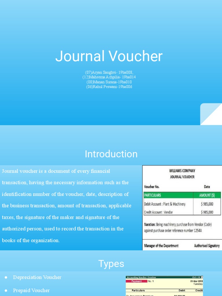 An Overview of Journal Vouchers Types, Required Documents, Advantages