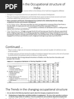 Changes in The Occupational Structure of India