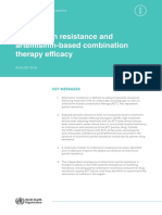 Artemisinin Resistance and Artemisinin-Based Combination Therapy Efficacy
