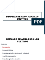 Demanda de Agua para Los Cultivos