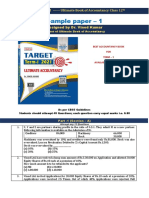 Sample Paper - 1: Book Recommended - Ultimate Book of Accountancy Class 12