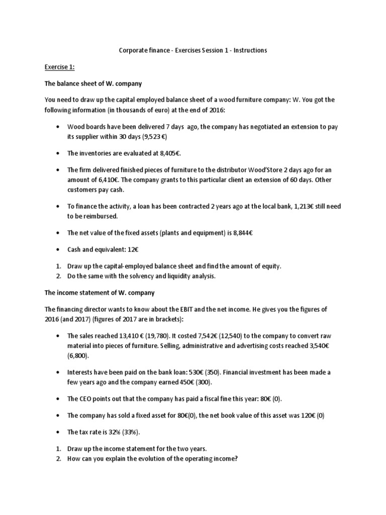 Corporate Finance Exercises and Analysis | PDF | Book Value | Dividend