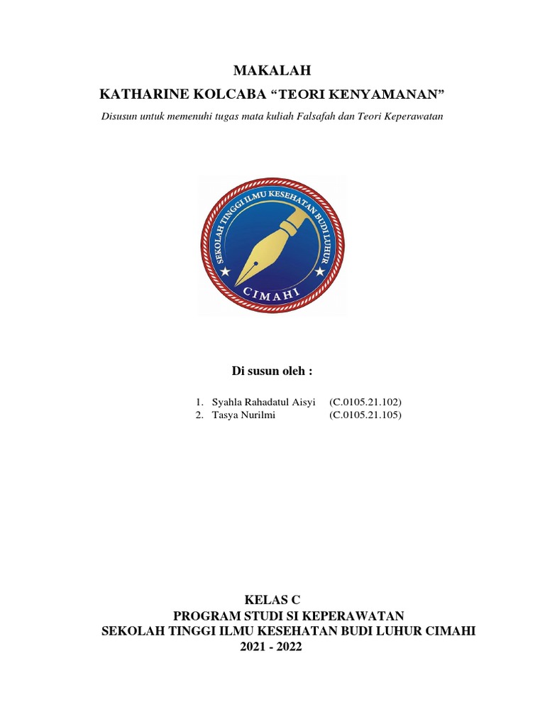 Makalah Katharine Kolcaba Kel 10 PDF