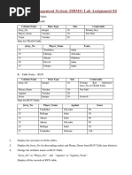 DBMS Lab Assignment 04