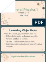 General Physics 1: Week 3-4