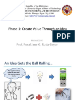 Creating Value Through Your Idea