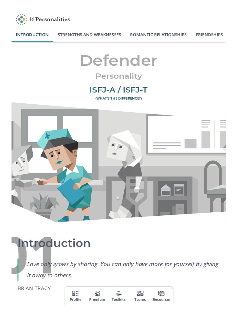 Introduction - Defender (ISFJ) Personality - 16personalities | PDF ...