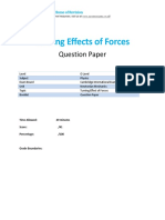 Turning Effects of Forces Question Paper