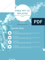 Water Colored Splashes PowerPoint Template